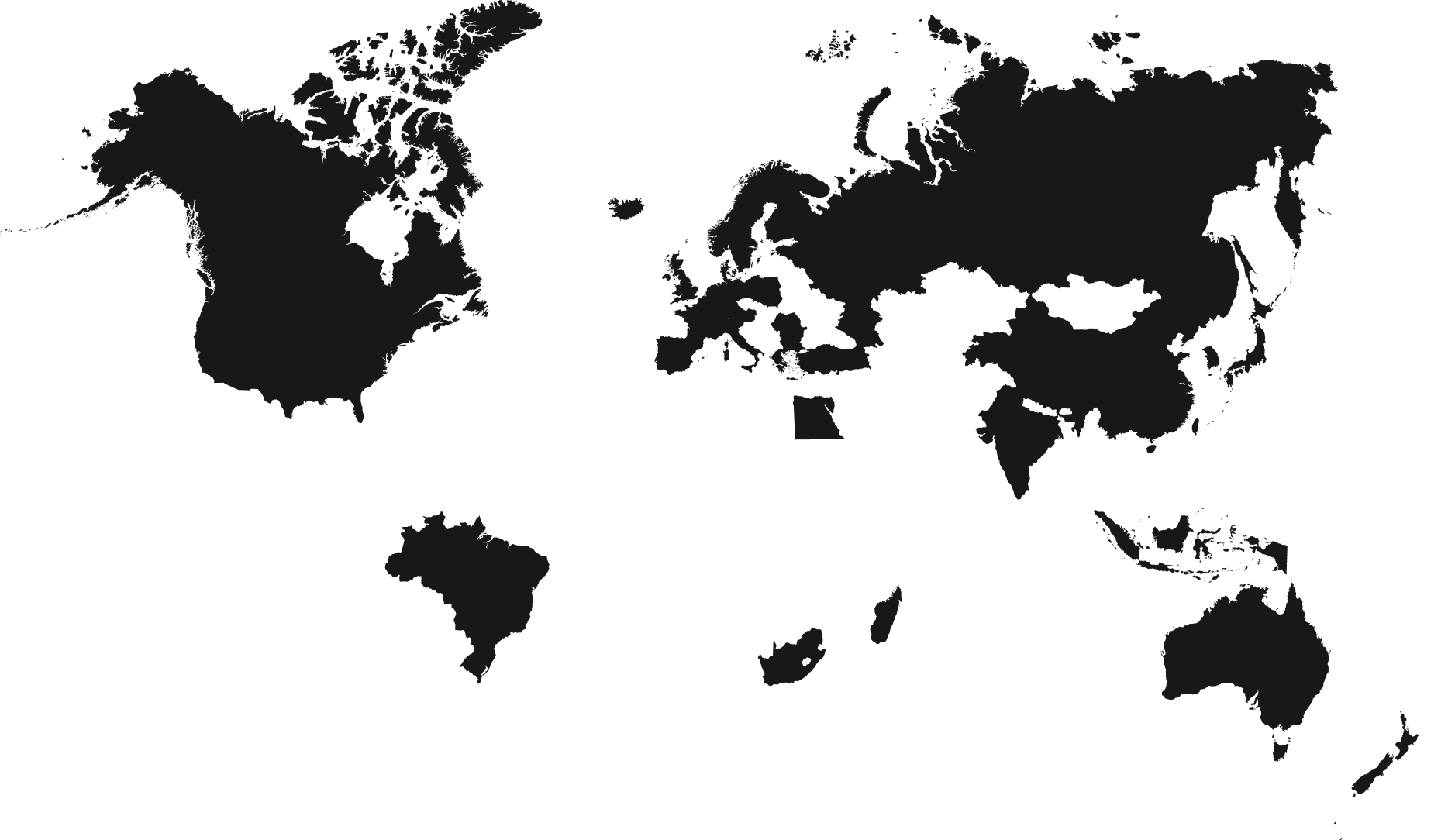 Roixon regions mapped on the World map