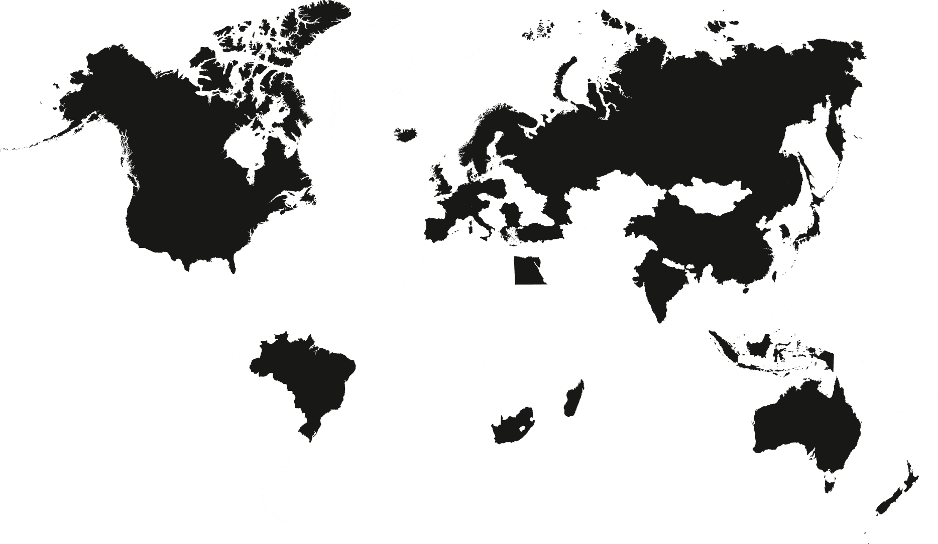 Roixon regions mapped on the World map